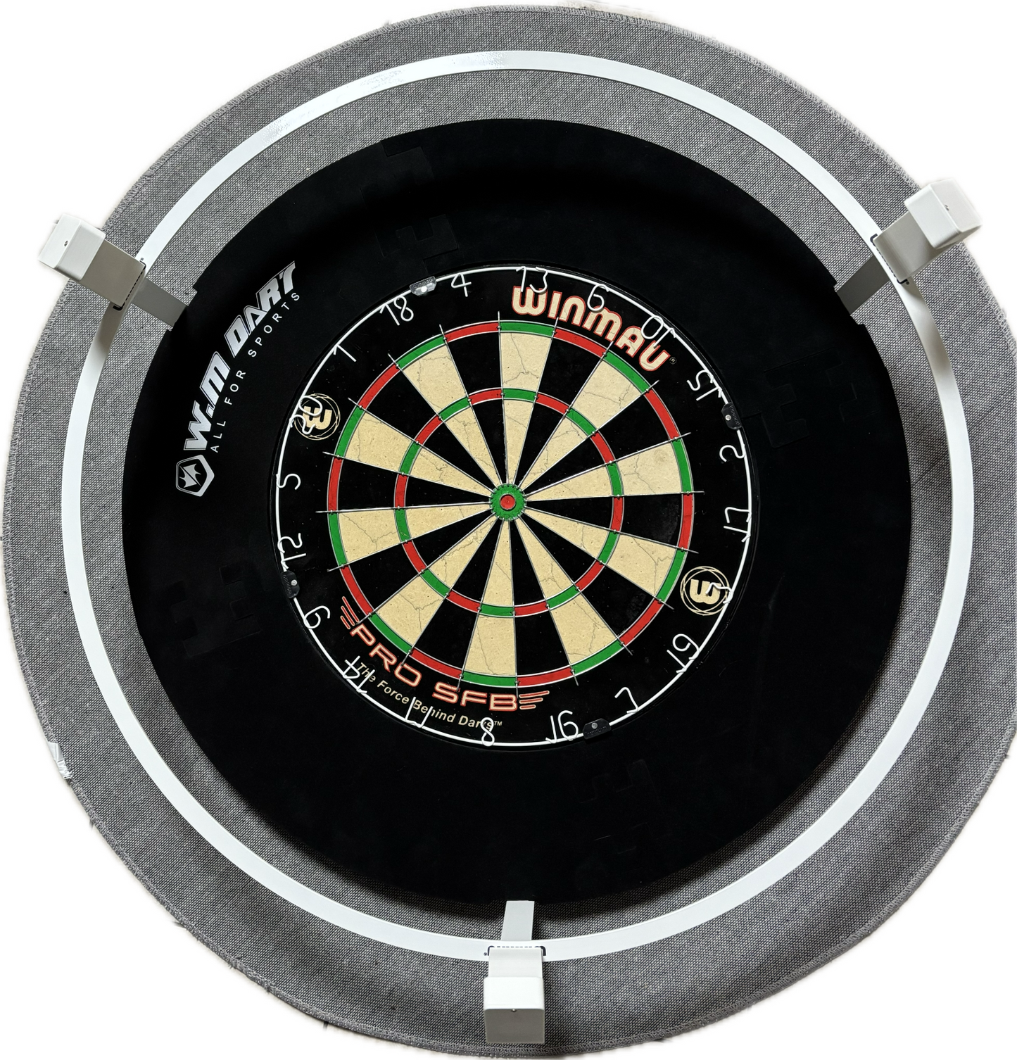 Kamerahalterung für Autodarts mit Ringlichthalter Weiß