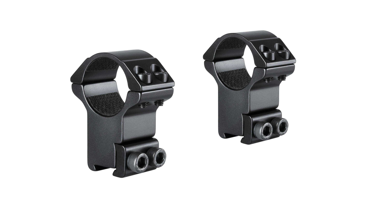 Hawke 1" 2 Stück Match Mount  (3/8" - 11mm Rail) Matt schwarz - hoch