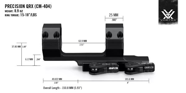 Precision QR Extended Cantilever Mount 30 mm
