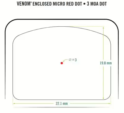 Vortex Micro Red Dot Venom Enclosed 3 MOA