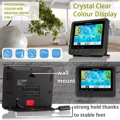 BRESSER WLAN FARBWETTERCENTER MIT 5-IN-1 PROFI-SENSOR