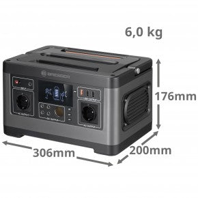 BRESSER Mobile Powerstation tragbarer Stromspeicher 500 Watt