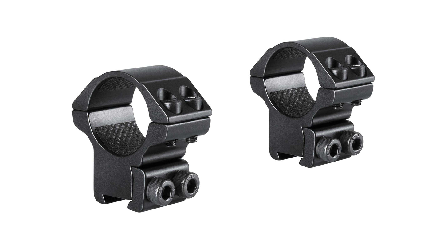 Hawke 1" 2 Stück Match Mount  (3/8" - 11mm Rail) Matt schwarz - mittel