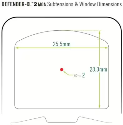 Vortex Defender XL Red Dot 2 MOA
