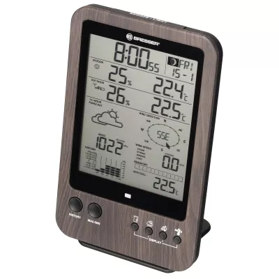 BRESSER WTW 5-IN-1 WETTER CENTER IN HOLZOPTIK