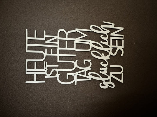 Schriftzug glücklich sein Wanddeko Deko Spruch