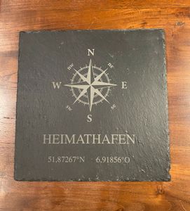 Gravierte Schieferplatte