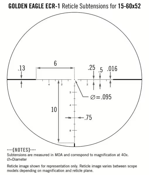 Vortex Golden Eagle HD 15-60x52 ECR-1 MOA